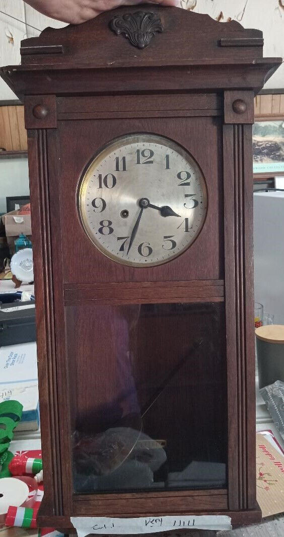 RARE antique German H.A.C. - Hamburg American Corp chime wall clock