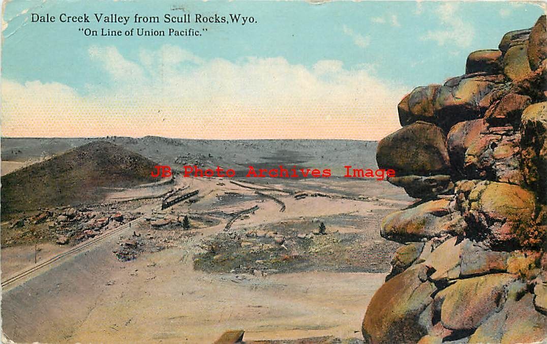 WY, Dale Creek Valley, Wyoming, Scull Rocks,1919 PM,Barkalow Bros Pub  No A-1210