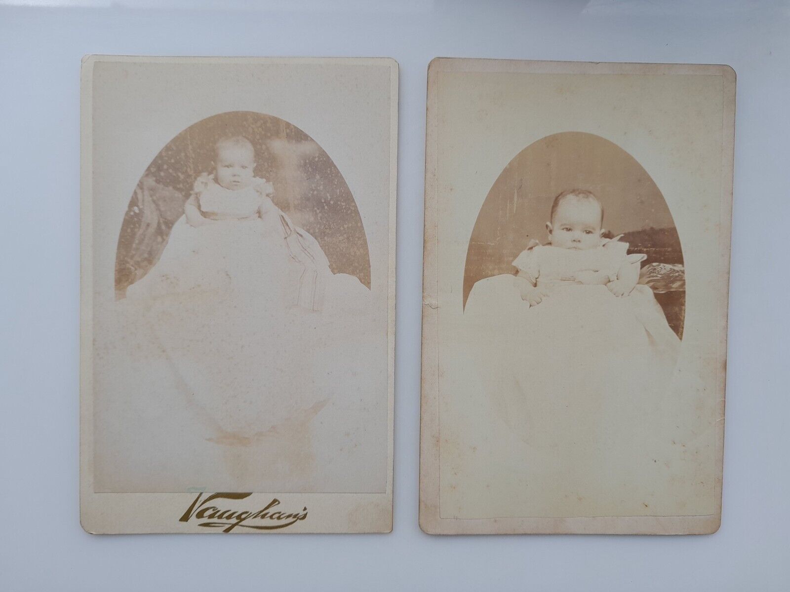 2 x CABINET CARD: Babies: Vaughan / Hyperion: Third Street San Francisco USA