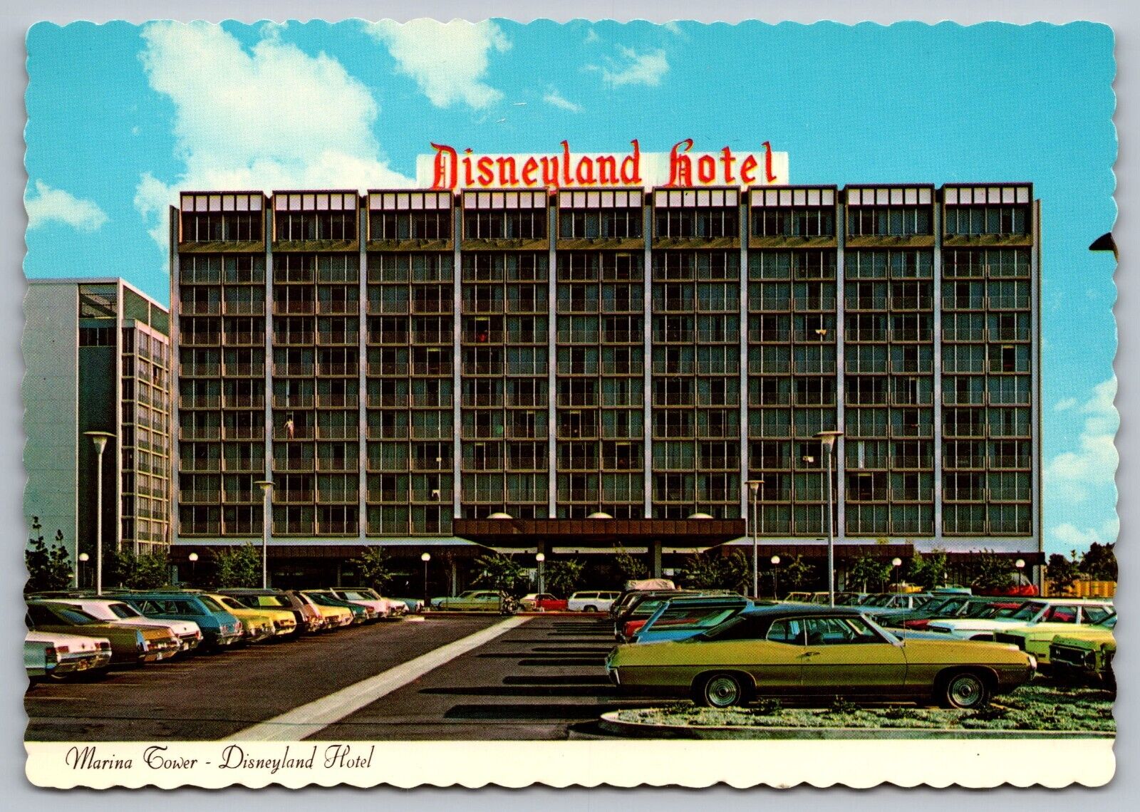 New Marina Tower at Disneyland Hotel-Anaheim California-Vintage Postcard
