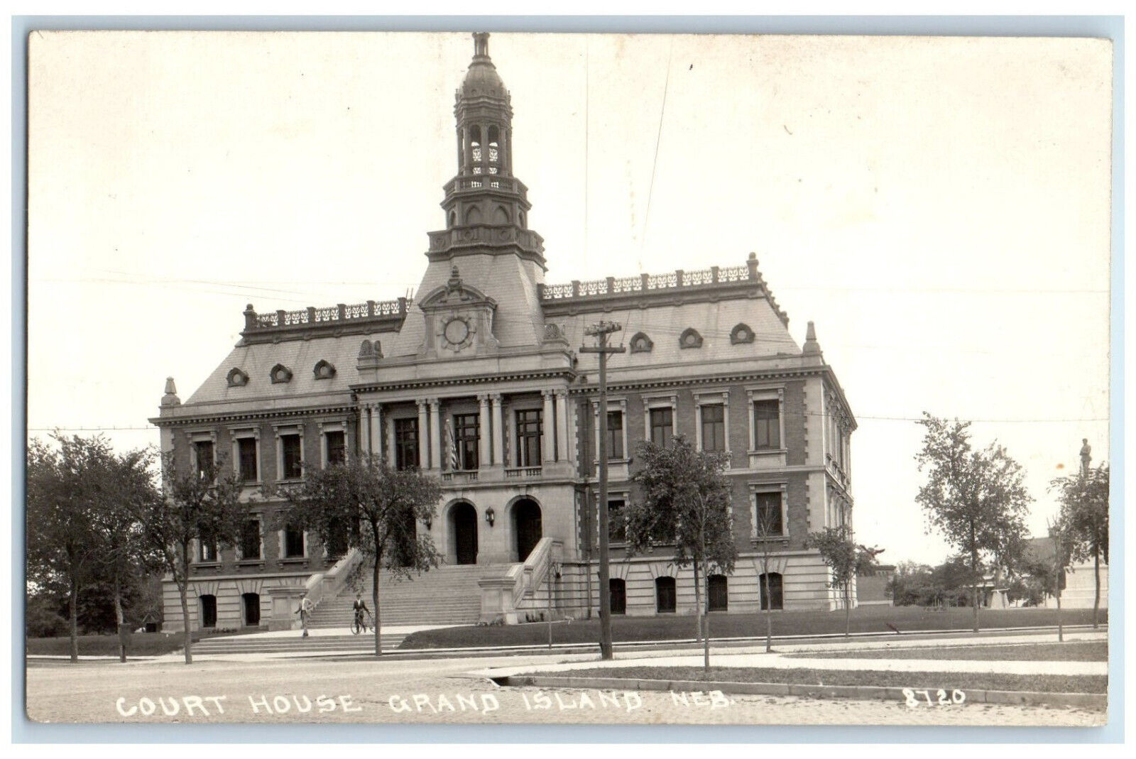 c1910 Court House Grand Island Nebraska NE RPPC Photo Unposted Postcard