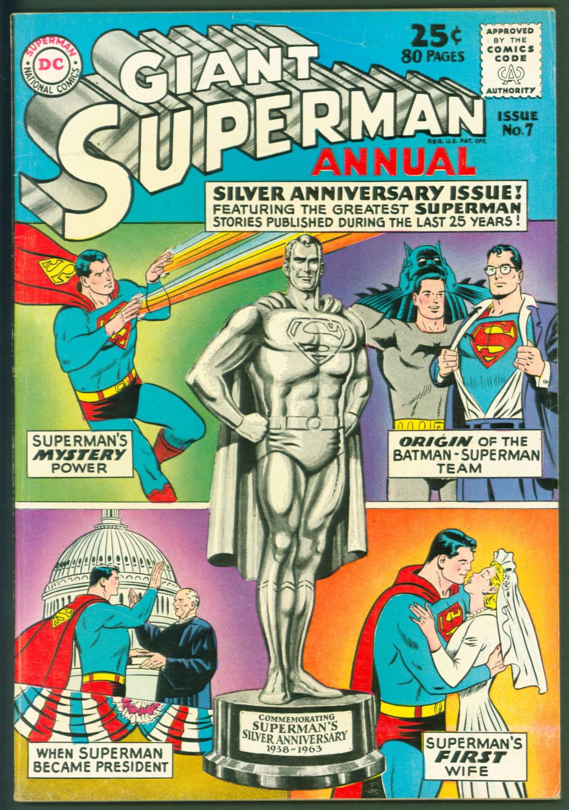 Giant Superman Annual #7 1963 Silver Age DC Comics  FINE