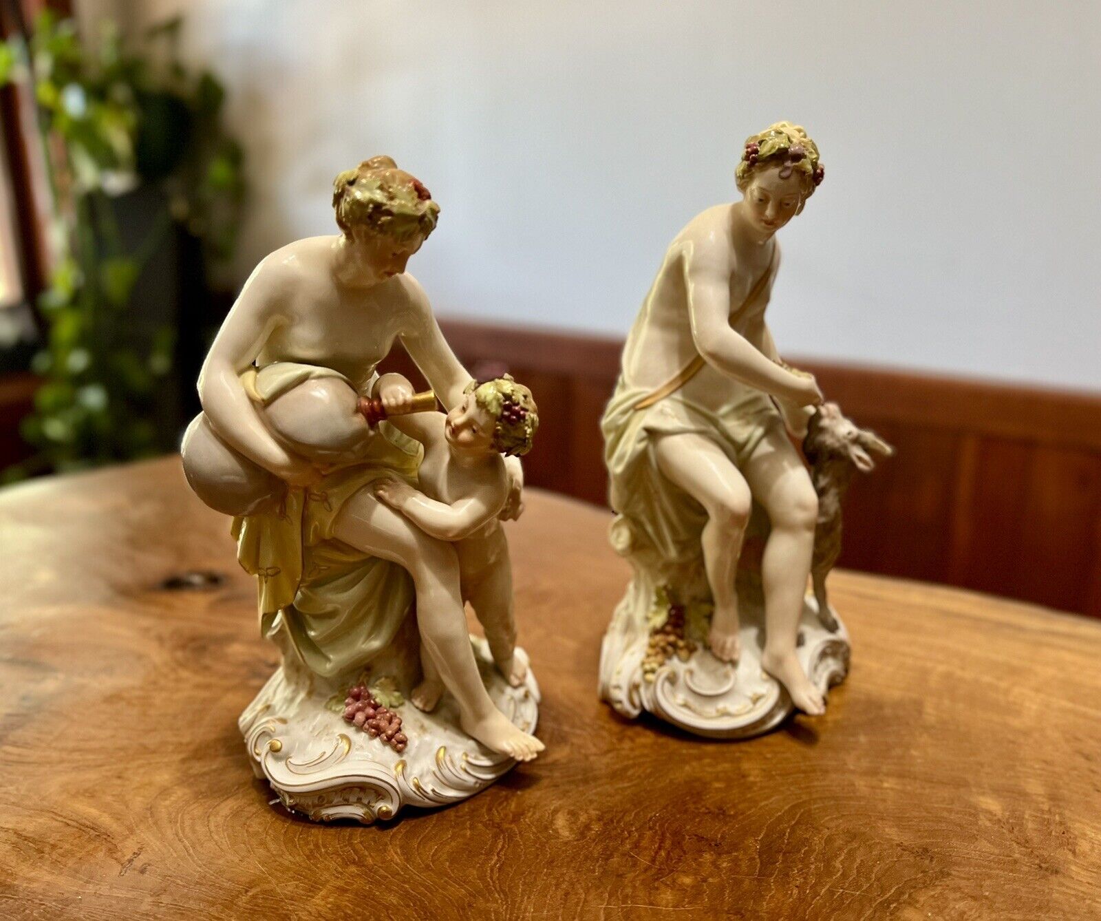 Antique KPM Berlin Porcelain Neoclassical Figurine Pair