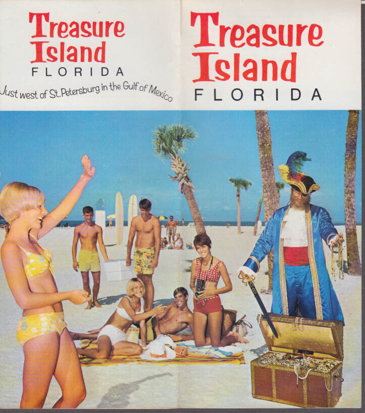 Treasure Island Florida tourist vacation folder 1960s