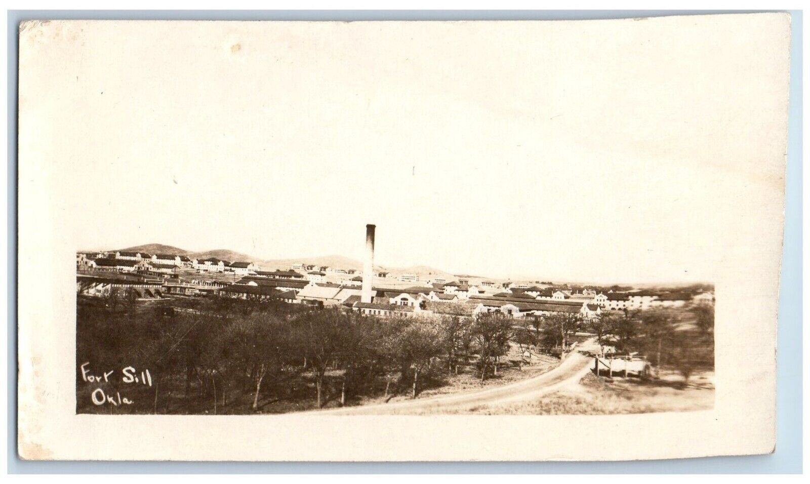 Fort Sill Oklahoma OK Postcard RPPC Photo Bird\'s Eye View 1926 Posted Vintage