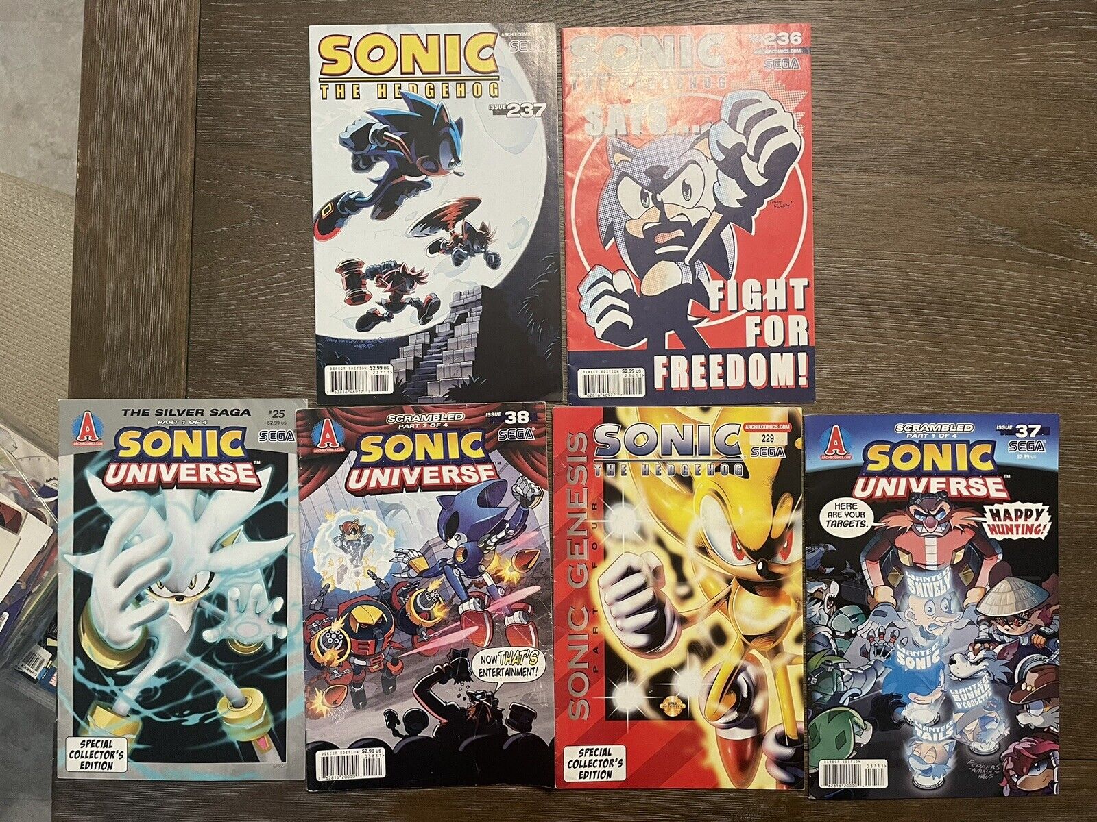 Sonic The HedgeHog Comic Books Lot