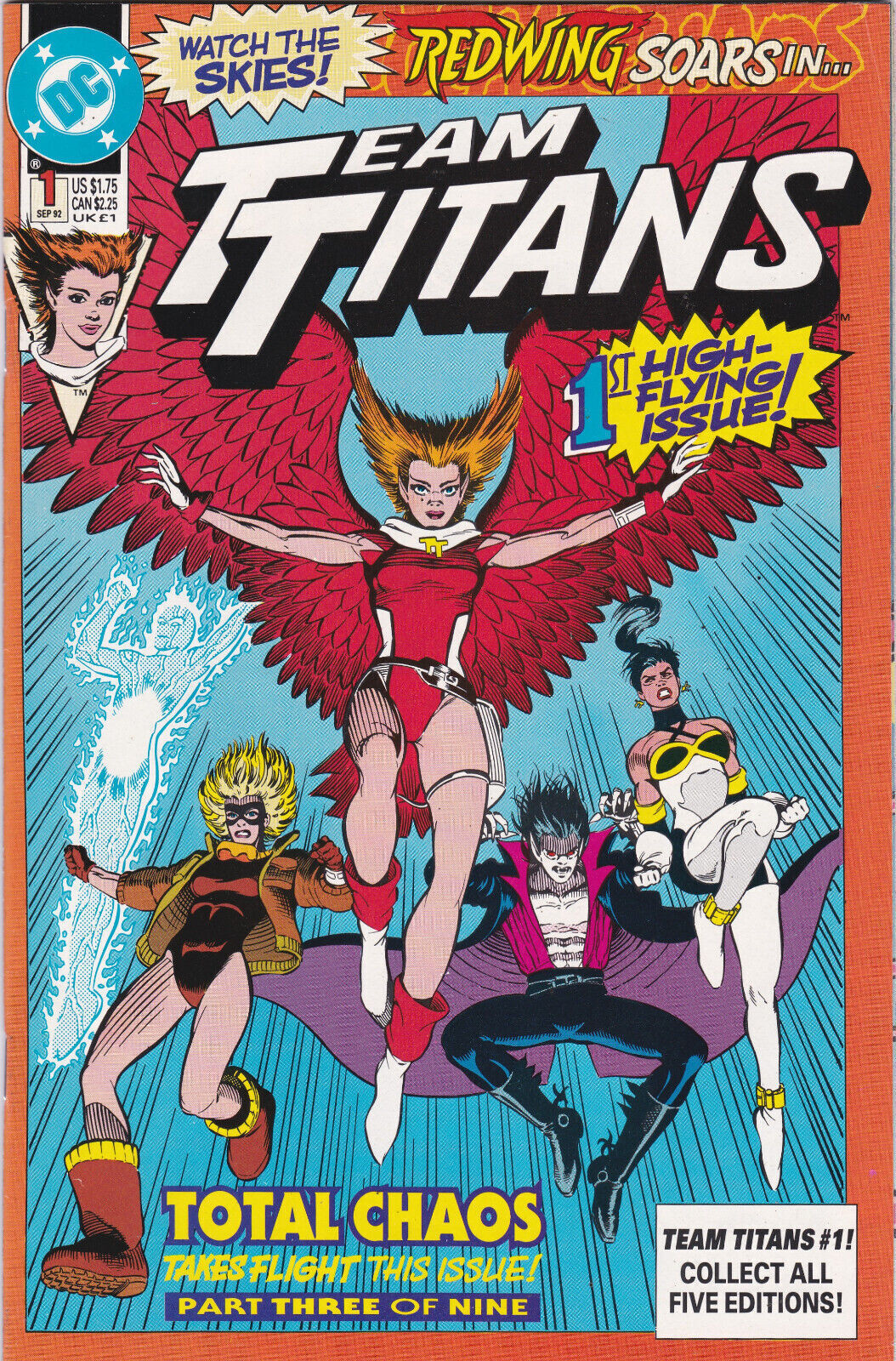 Team Titans #1 (1992-1994) DC Comics,High Grade,Redwing Variant