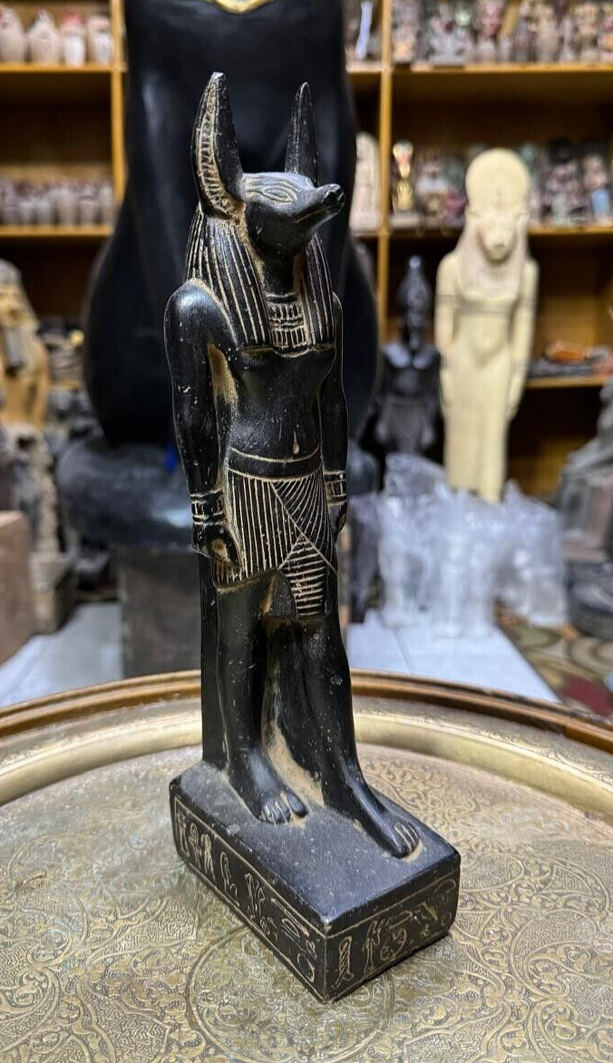 RARE ANCIENT EGYPTIAN ANTIQUITIES Statue Large Of Anubis God of Mummification BC