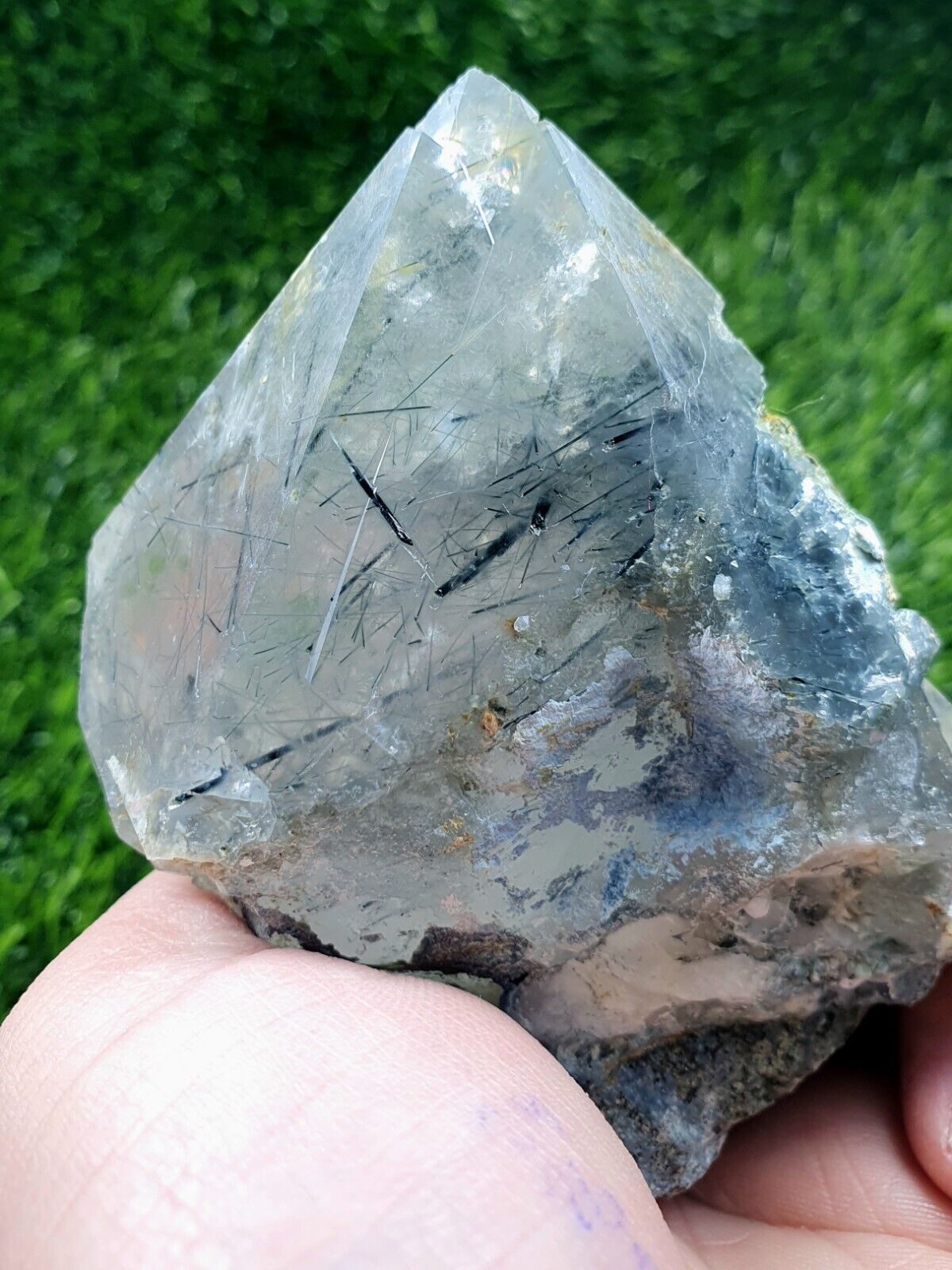 Magnesio-riebeckite included quartz from zagi mountains kpk Pakistan 