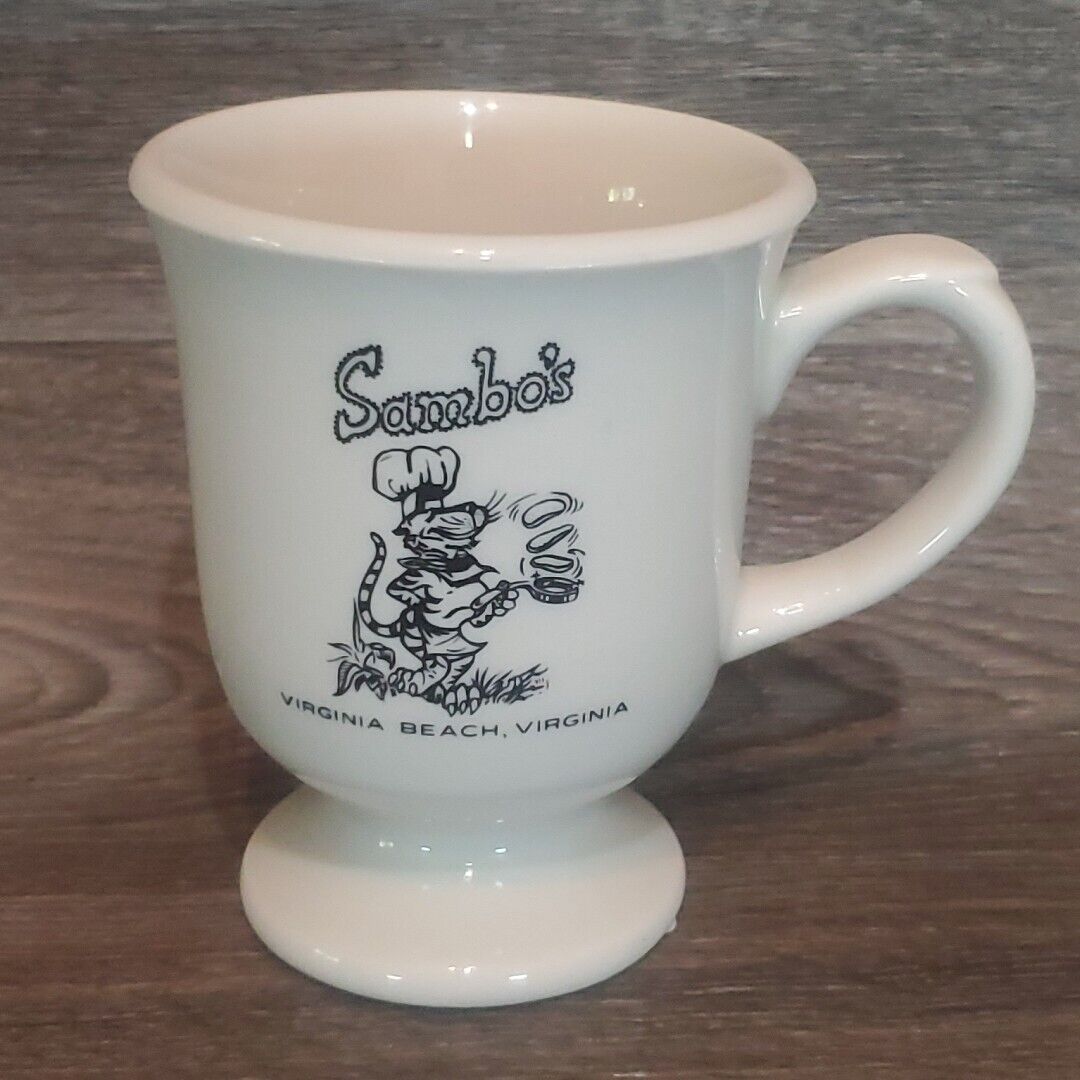 Sambo’s Virginia Beach VA Restaurant Footed Coffee Tea Mug 1974 Vintage 