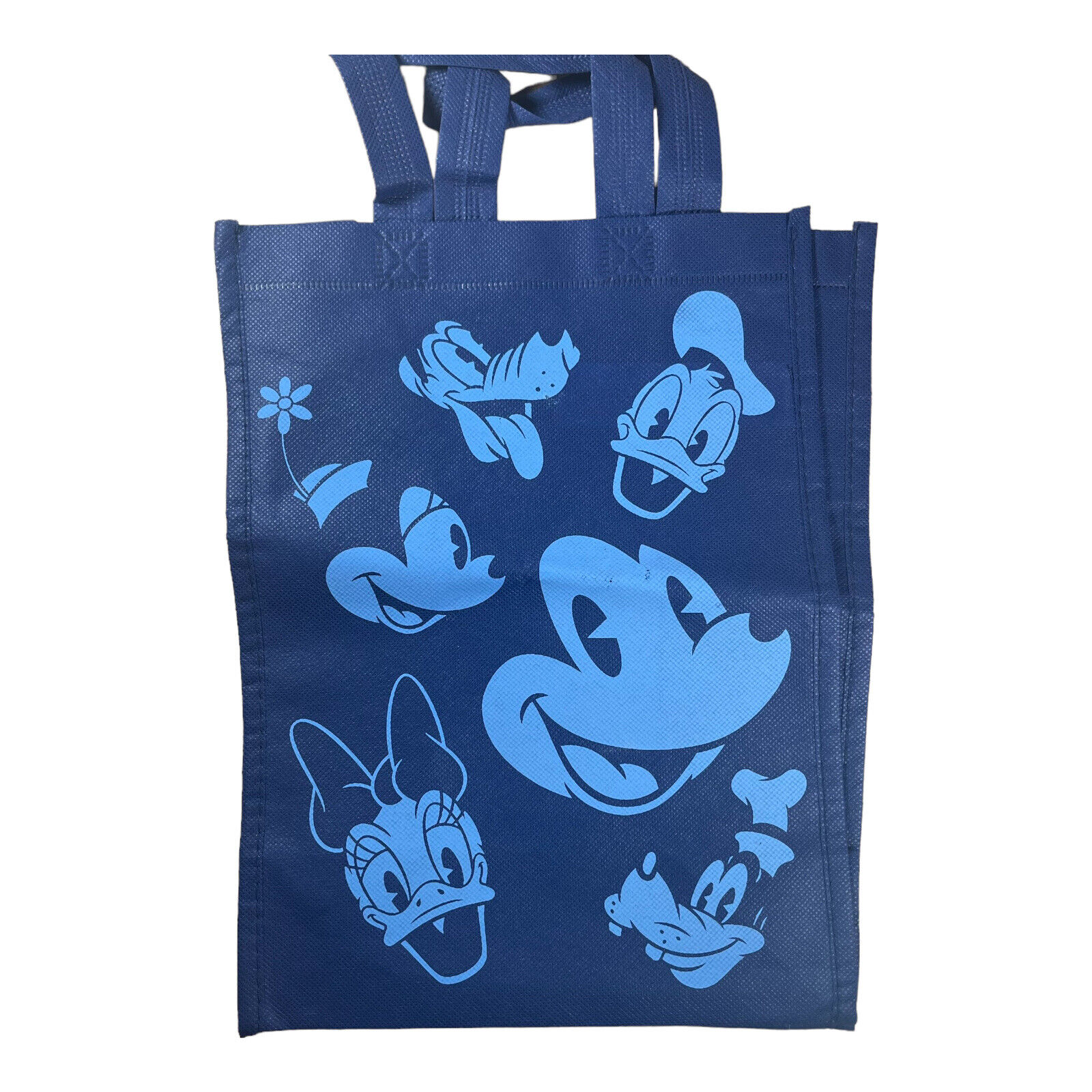 Disney Store Disney Character Faces Blue Tote Bag Brand New
