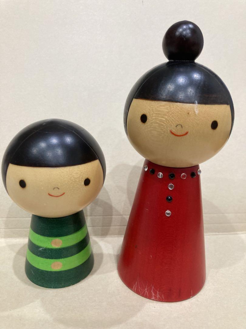 Usaburo Kokeshi Parent And Child Mother Sister Brother Older Younger