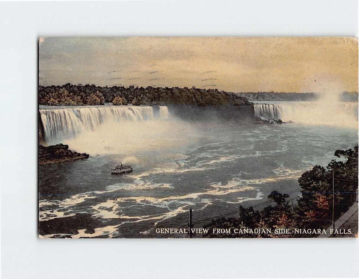 Postcard General View from Canadian Side Niagara Falls North America