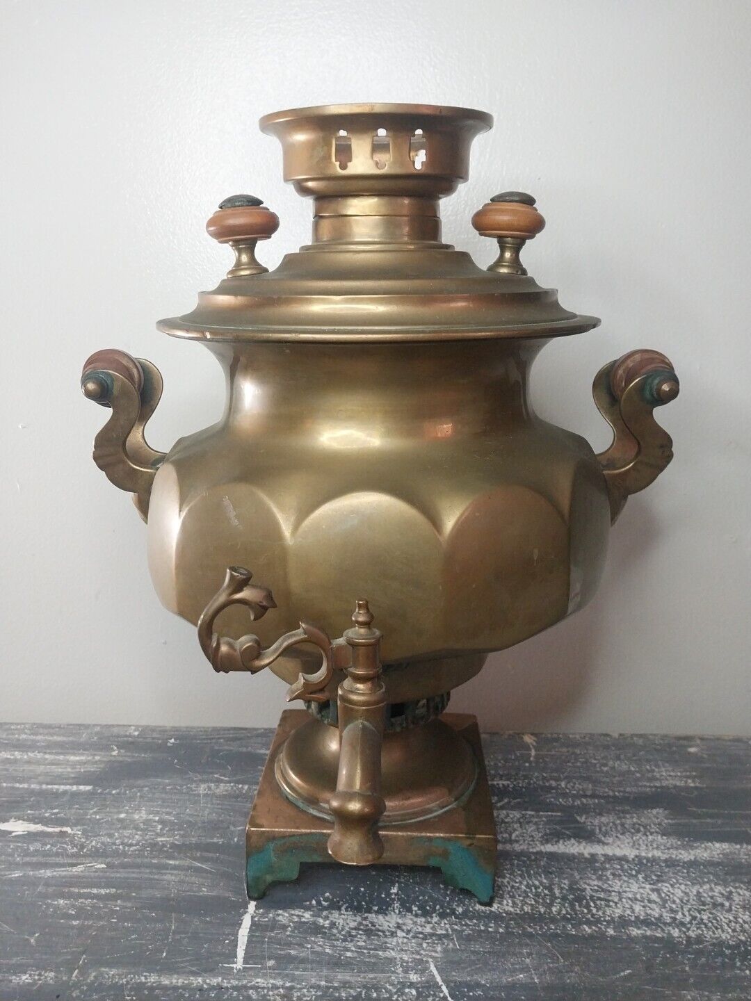 Antique Brass Russian Samovar Very Rare