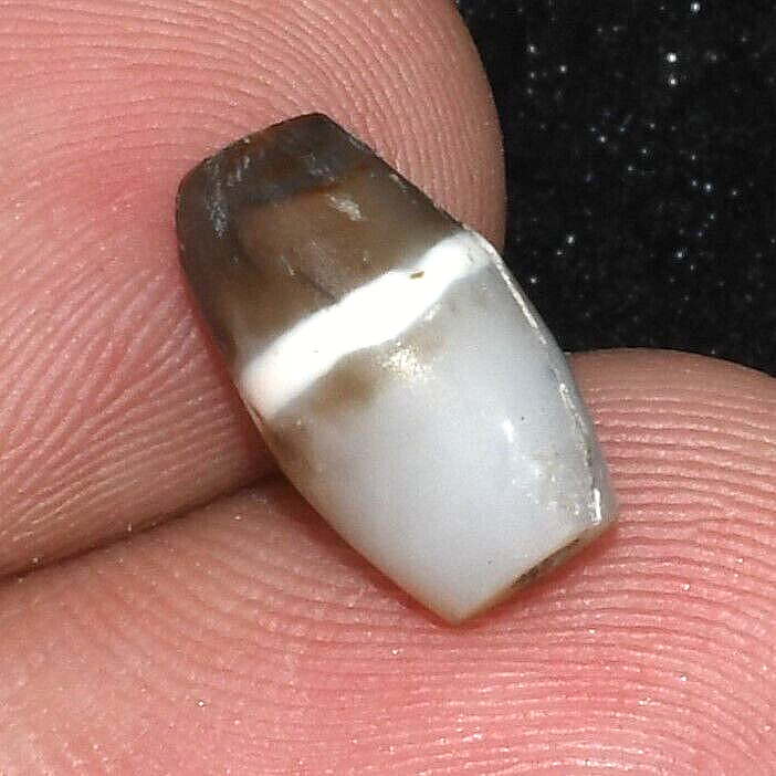 Genuine Ancient Bactrian Banded Agate Bead with Stripe from Balkh Afghanistan