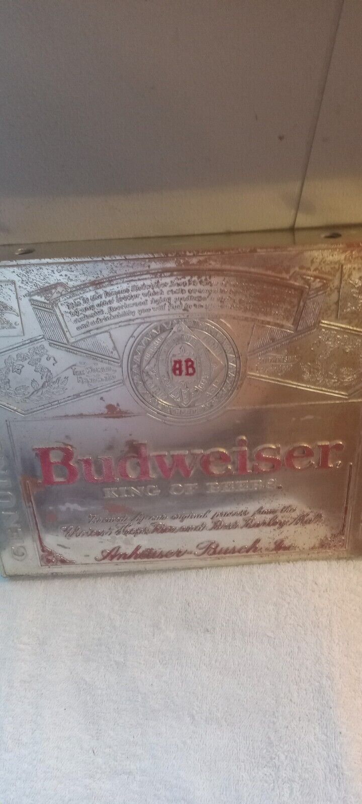 vintage budweiser sign king of beers n Collectibles   Breweriana, Beer