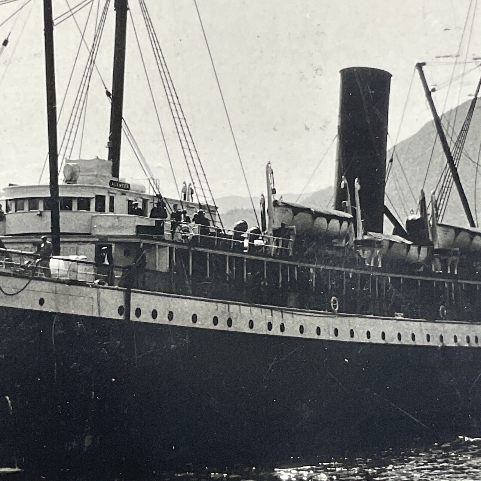 1925 Ketchikan Alaska Tongess Narrows S.S. Alameda Steamship Photo Postcard RPPC