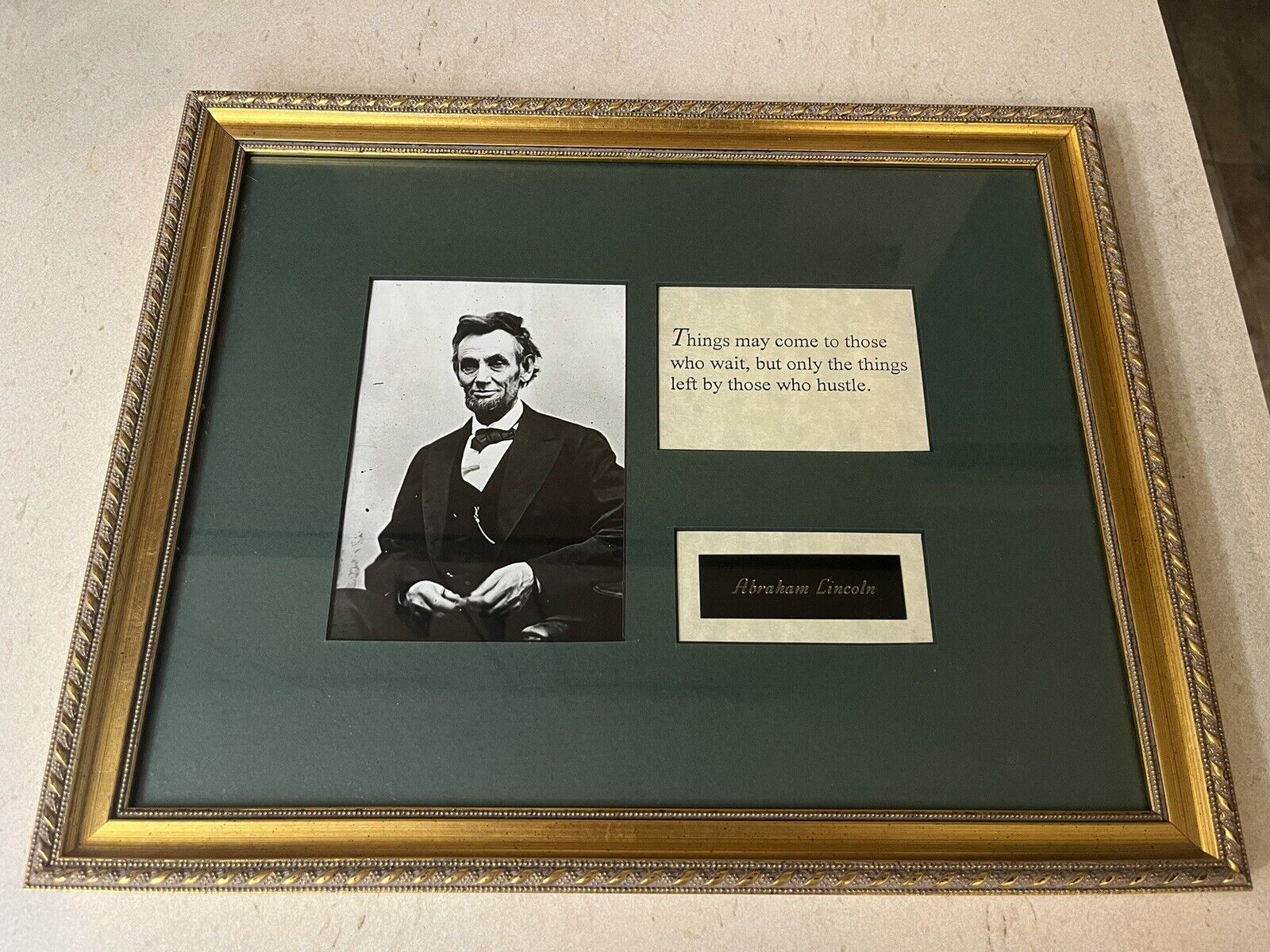 Abraham Lincoln Framed Portrait/Quote Print