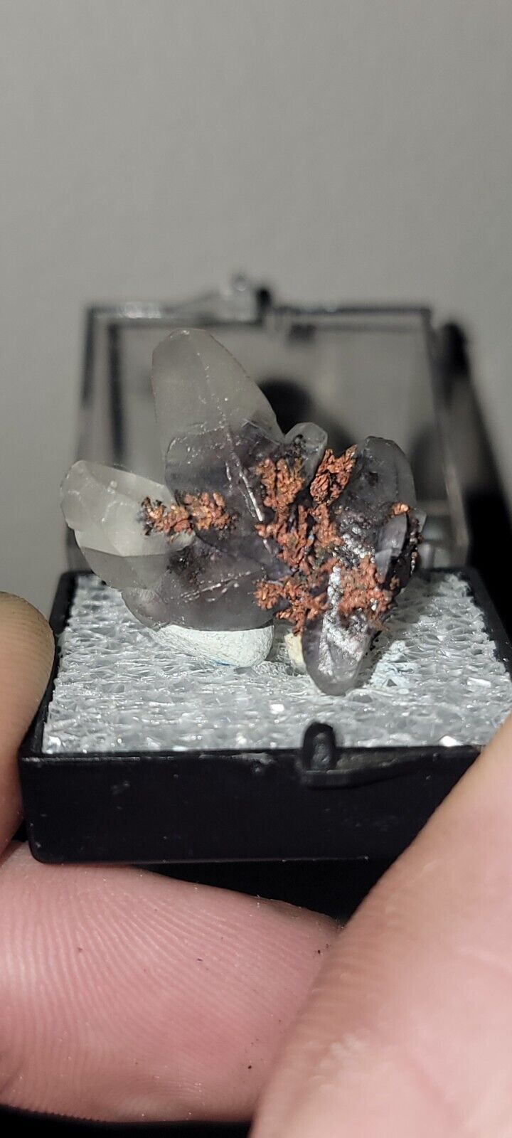 Incredibly Rare Native Copper In Twinned Calcite Specimen. Keweenaw Peninsula. 