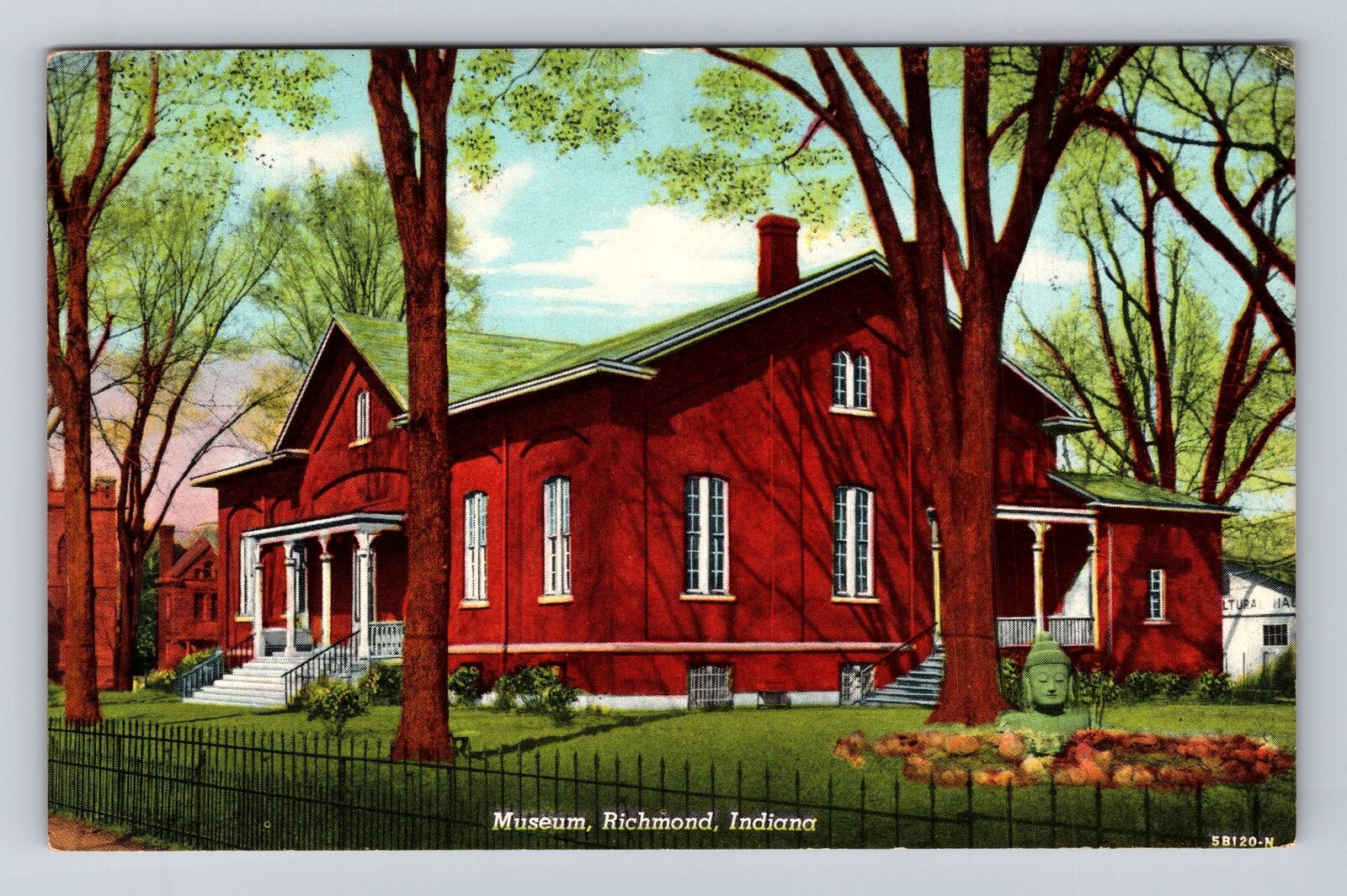 Richmond IN-Indiana, Hicksite Friends Meeting House, Museum Vintage Postcard