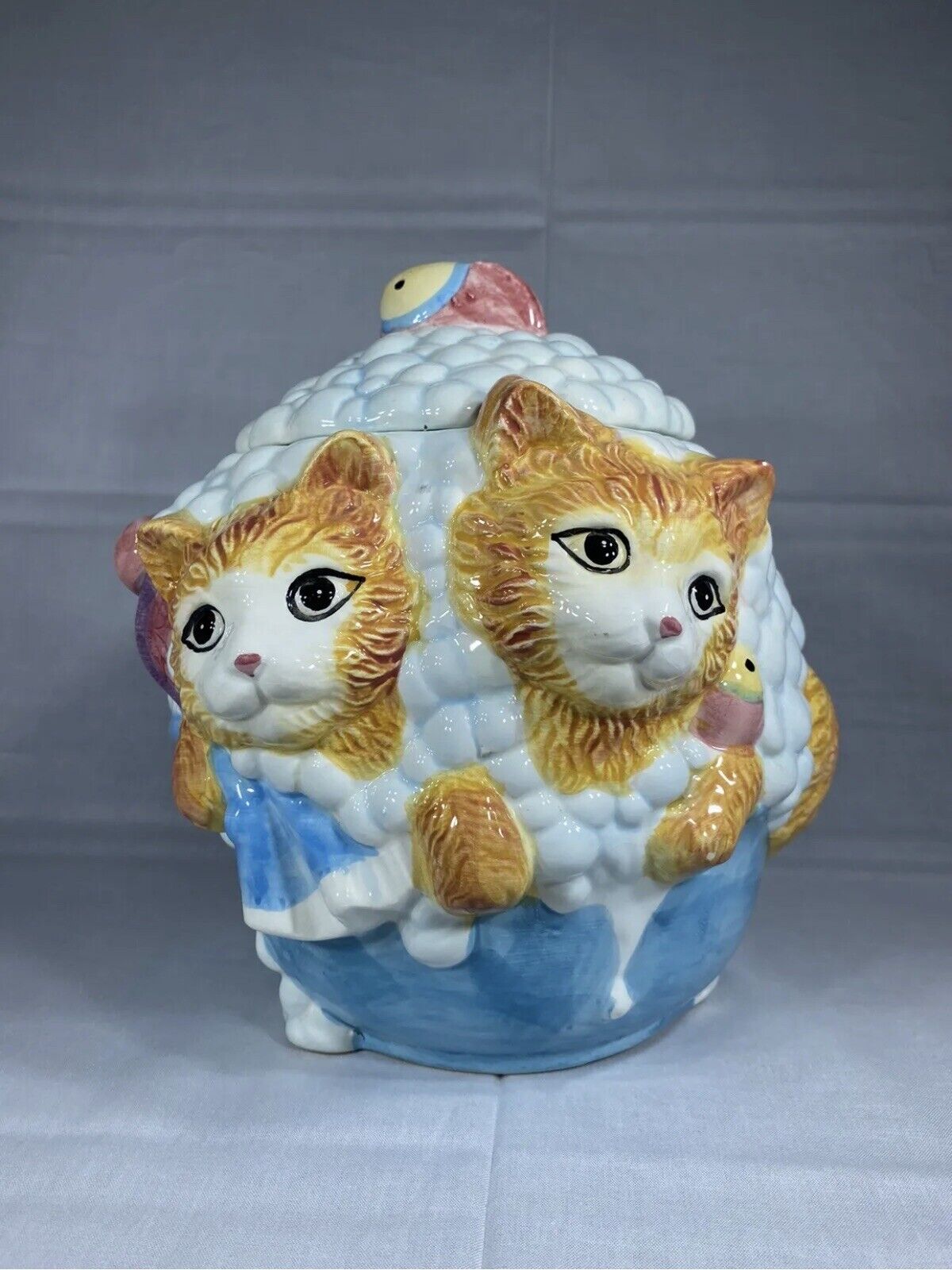 Vintage 1970s Anco Cat Cookie Jar/ Treat Jar