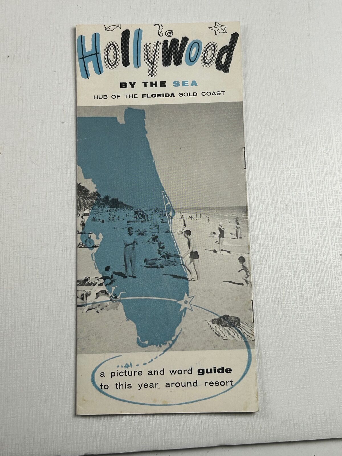 Hollywood by the Sea Florida Gold Coast Travel Brochure 1950s