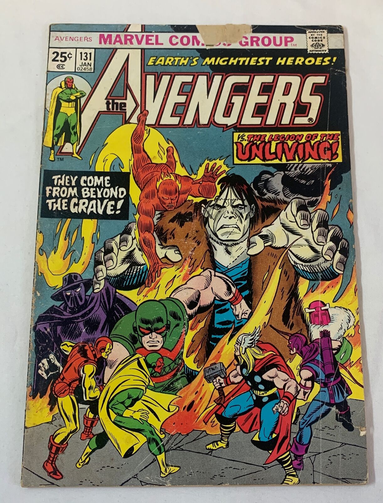1974 Marvel AVENGERS #131 ~ low grade ~ Legion Of The Unliving (monsters)