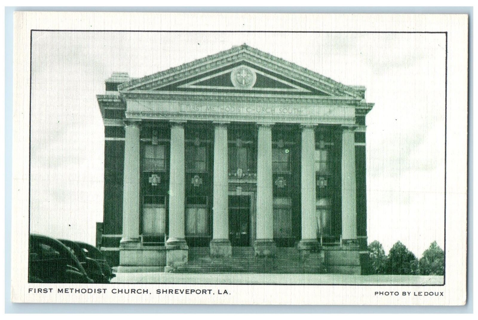 c1940s First Methodist Church Exterior Shreveport Louisiana LA Unposted Postcard