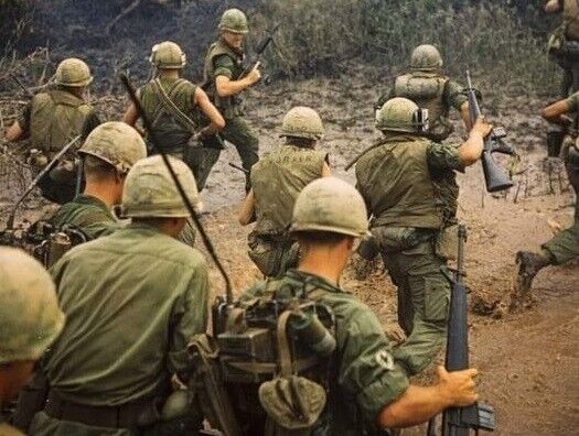 US Military Marching in Vietnam War Vintage Picture Poster Photo Print 8x10