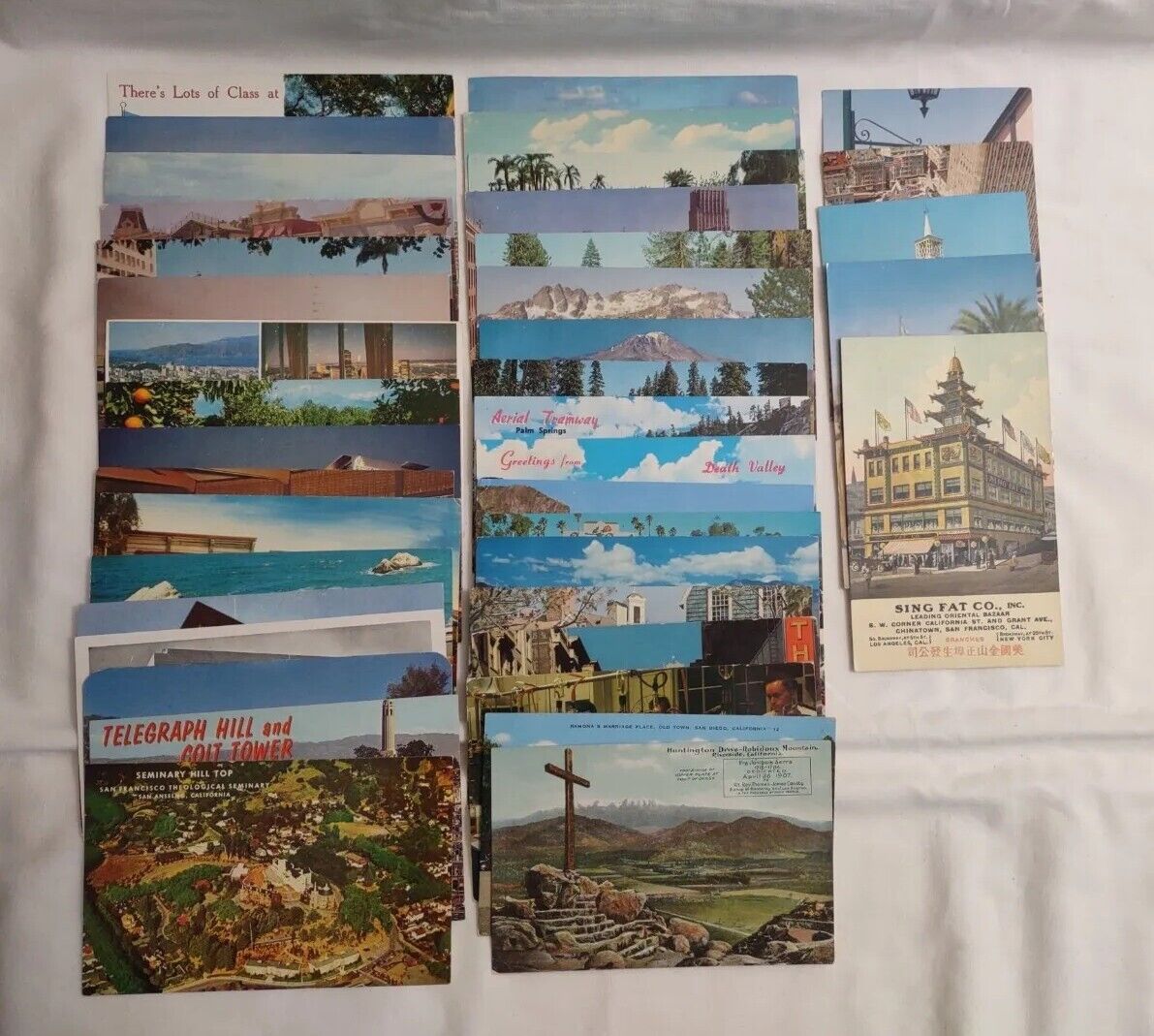 Vintage Lot Of 40 California Postcards Views Tourism Berkeley Hotel Restaurant