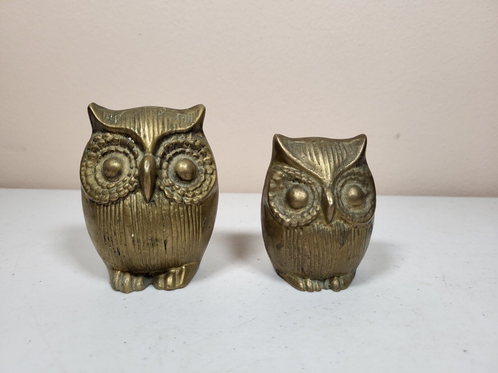 Lot of 2 Brass Owl Figures
