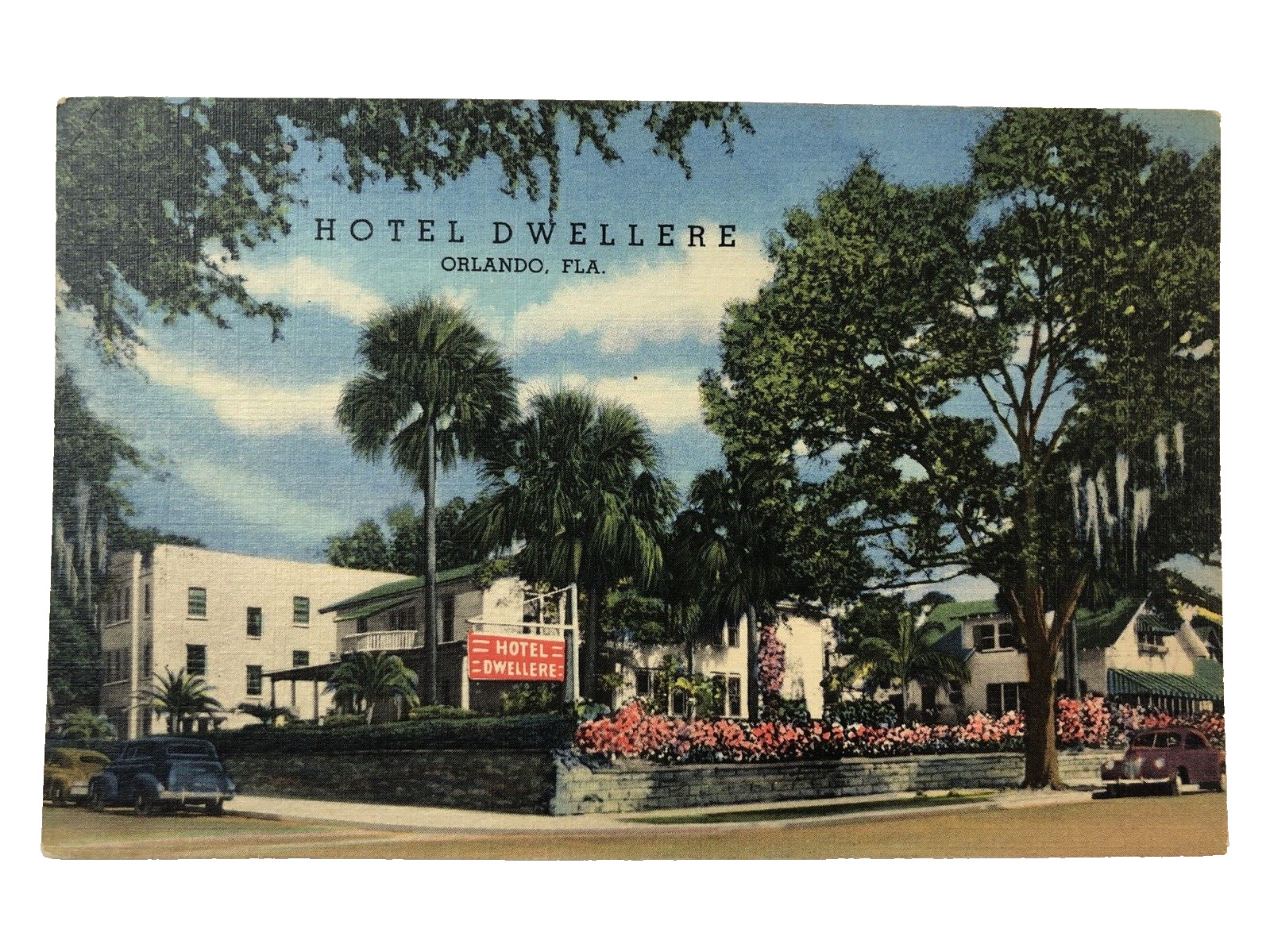 Vintage Postcard Hotel Dwellere Orlando FL Florida