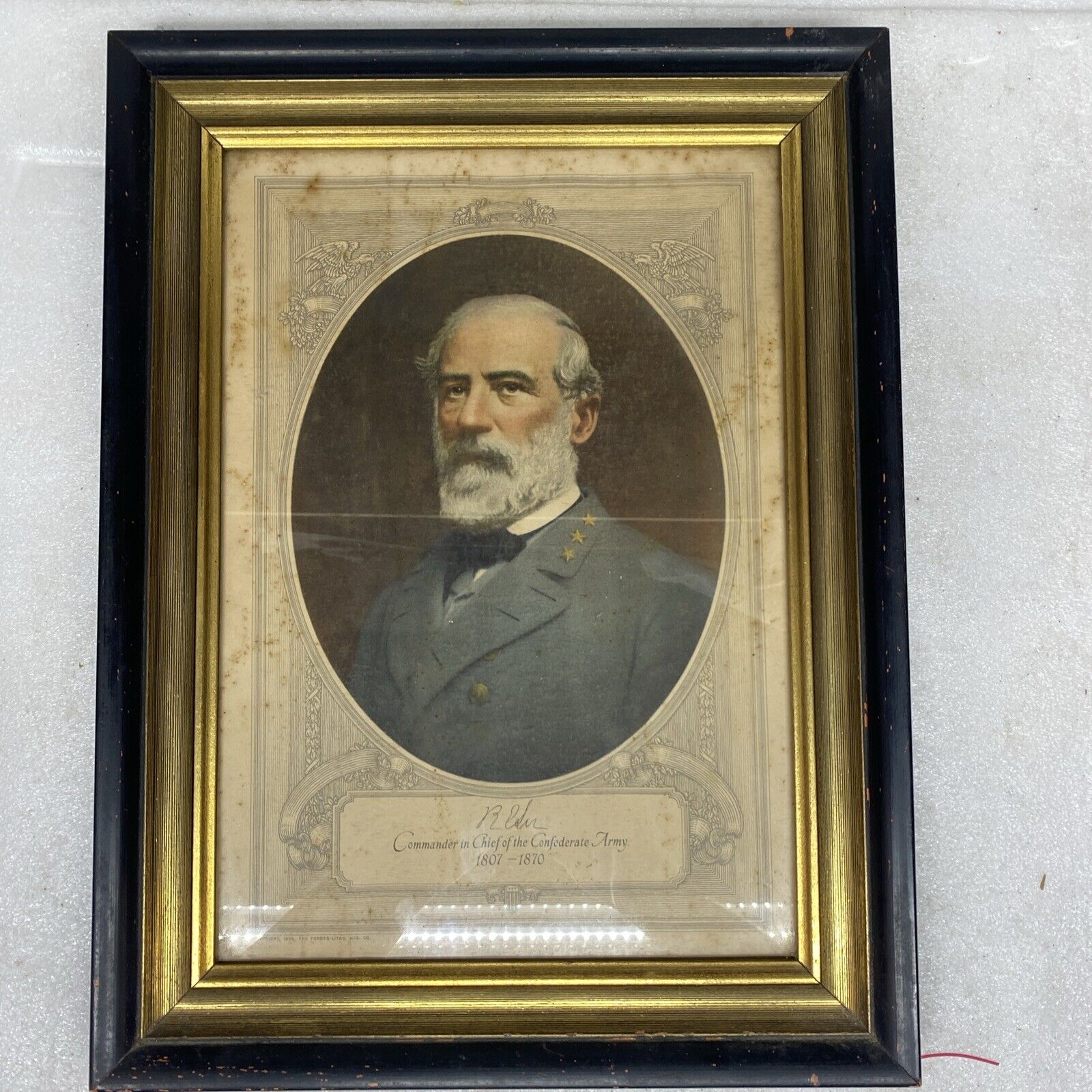 Framed Portrait of Robert E Lee Confederate General