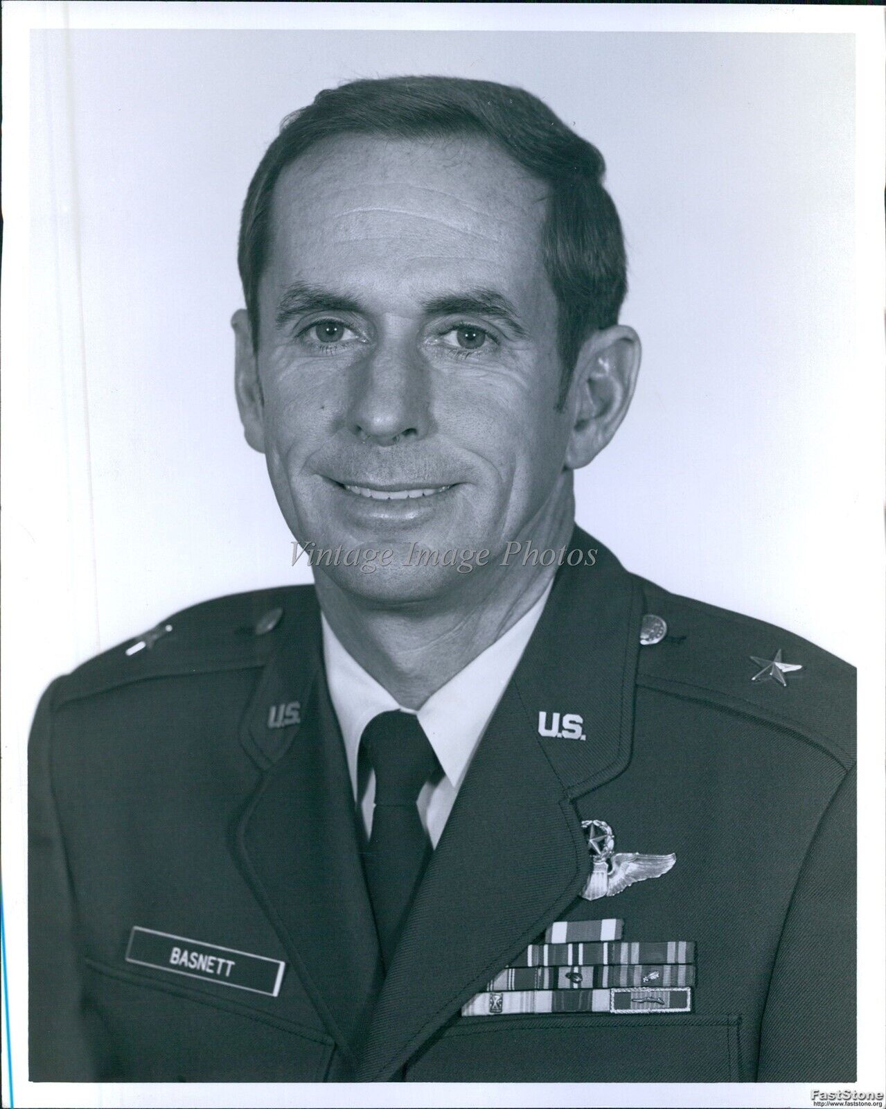 1982 Brig Gen William W Basnett 94Th Tactical Airlift Wing Military Photo 8X10