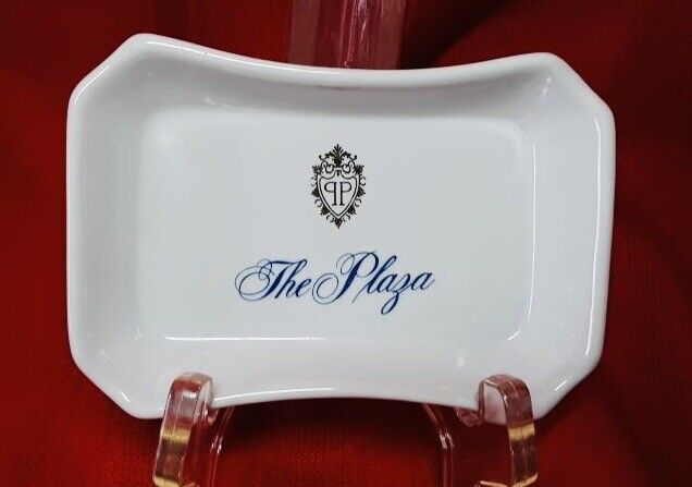 The PLAZA HOTEL New York Porcelain Ashtray / Trinket / Soap Dish - Vintage