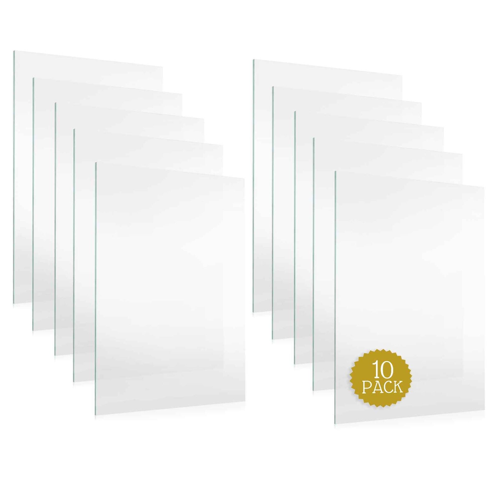 10 Sheets Of Non-Glare UV-Resistant Frame-Grade Acrylic Replacement for 13x39