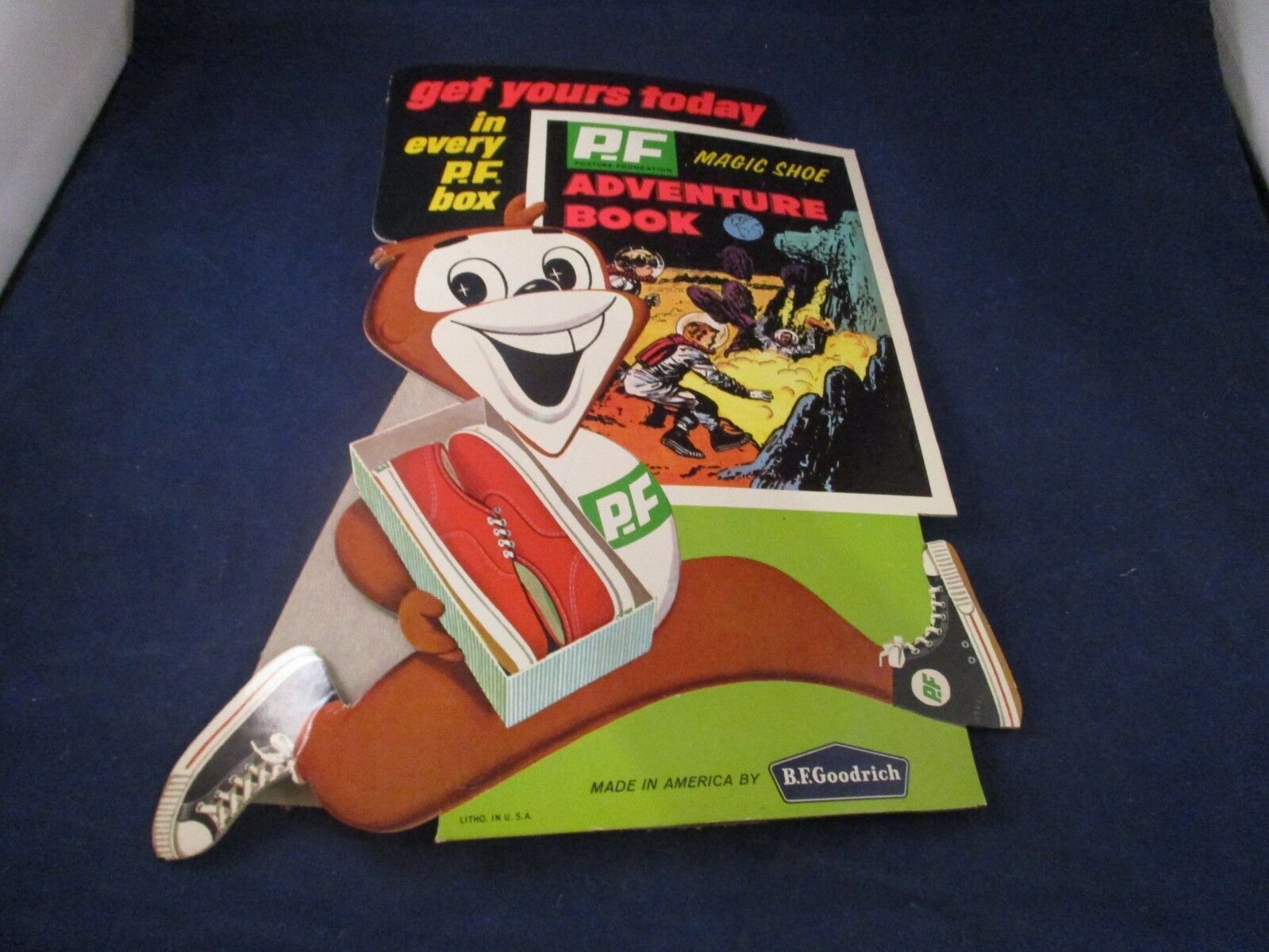 P.F. Flyers Sneakers Shoes Adventure Book Promo Store Counter Display UNUSED