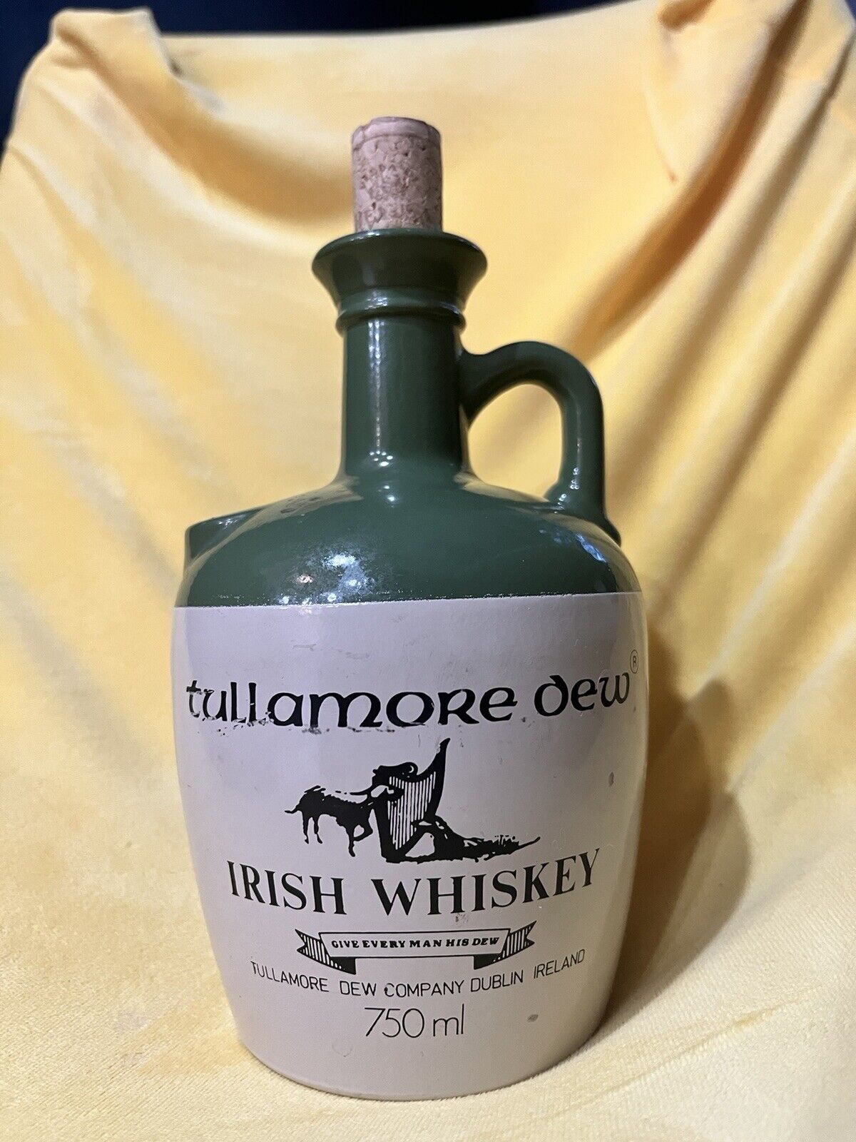 Vintage Tullamore Irish Jug Uisge Baugh Whisky Decanter Bar