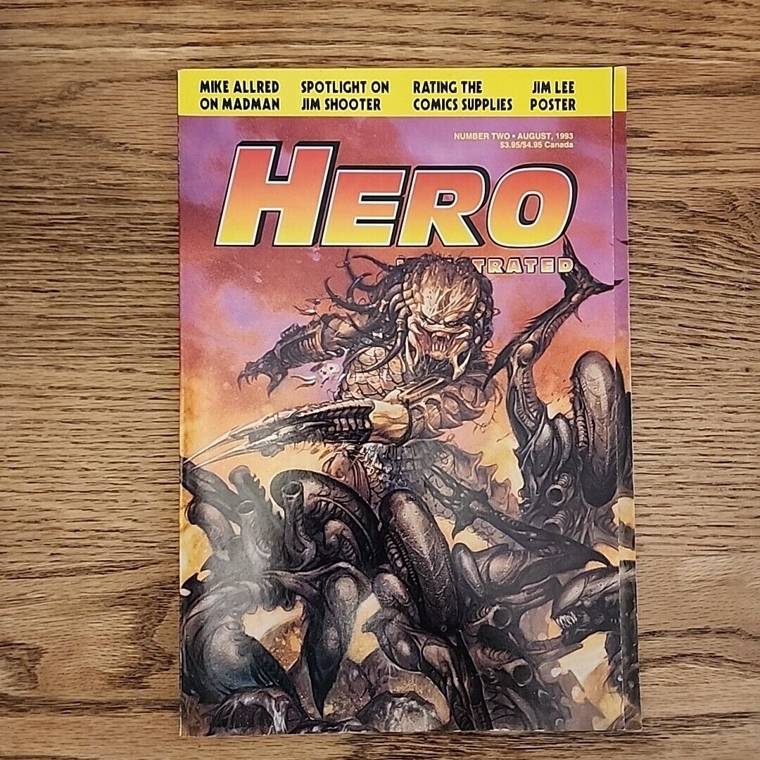 Hero Illustrated Vol 1 No 2 Warrior Aliens vs Predator Magazine August 1993