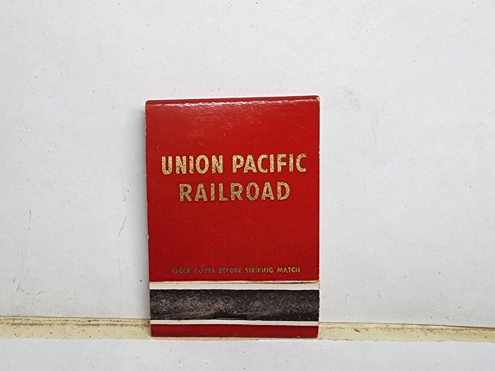 Vintage Matchbook Cover - Union Pacific Railroad Red Train Locomotive Transport