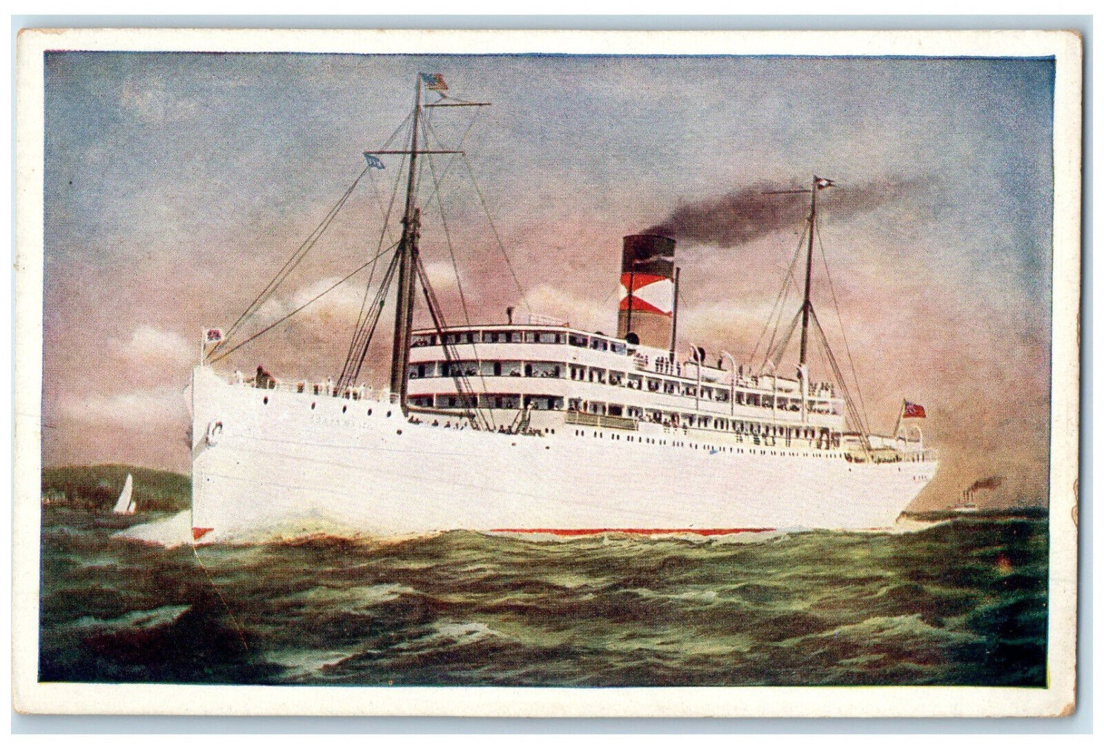 c1930's On Board United Fruit Company's SS Metapan Unposted Vintage Postcard