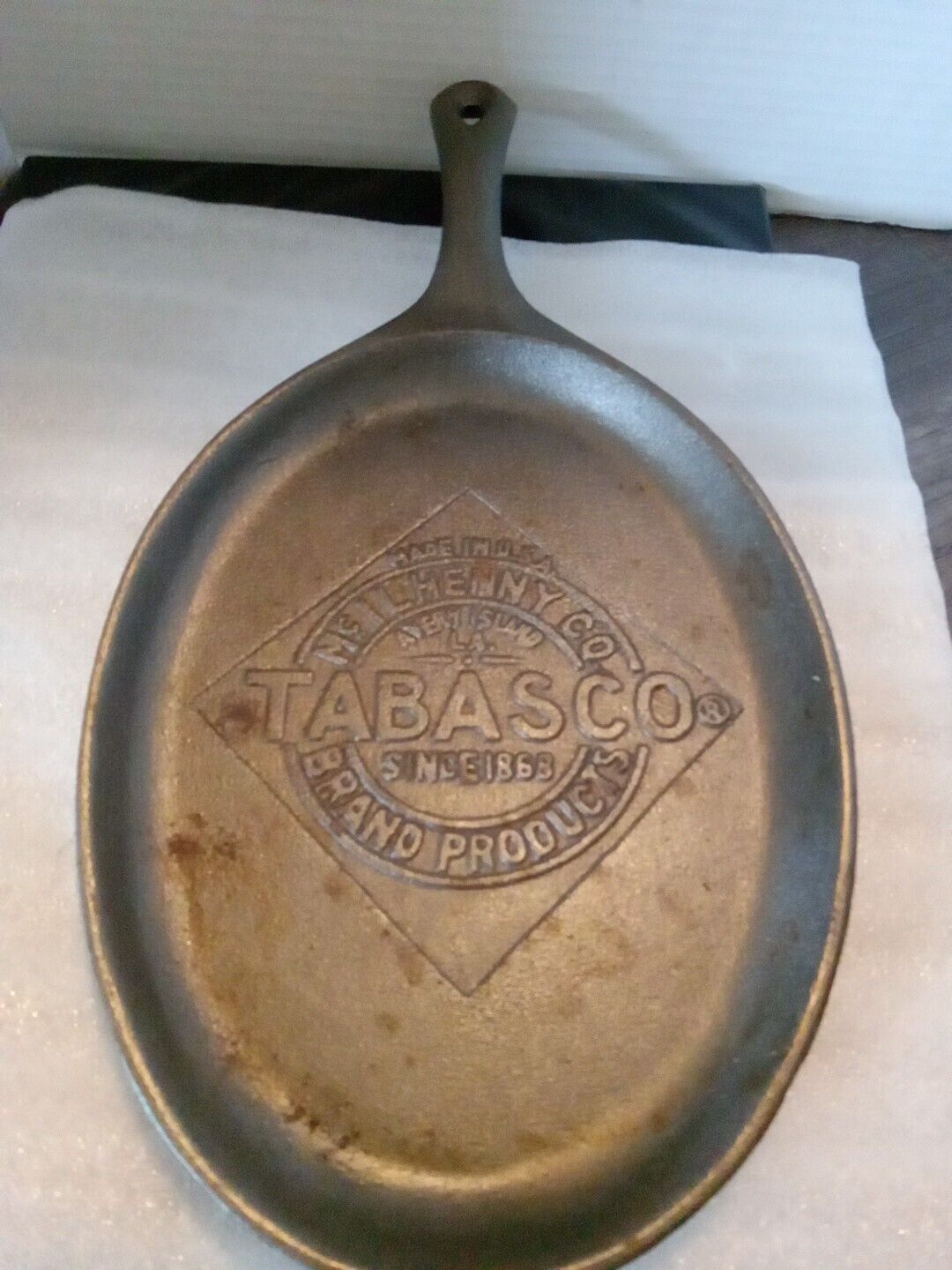 Vintage Tabasco Fajita Cast Iron Pan