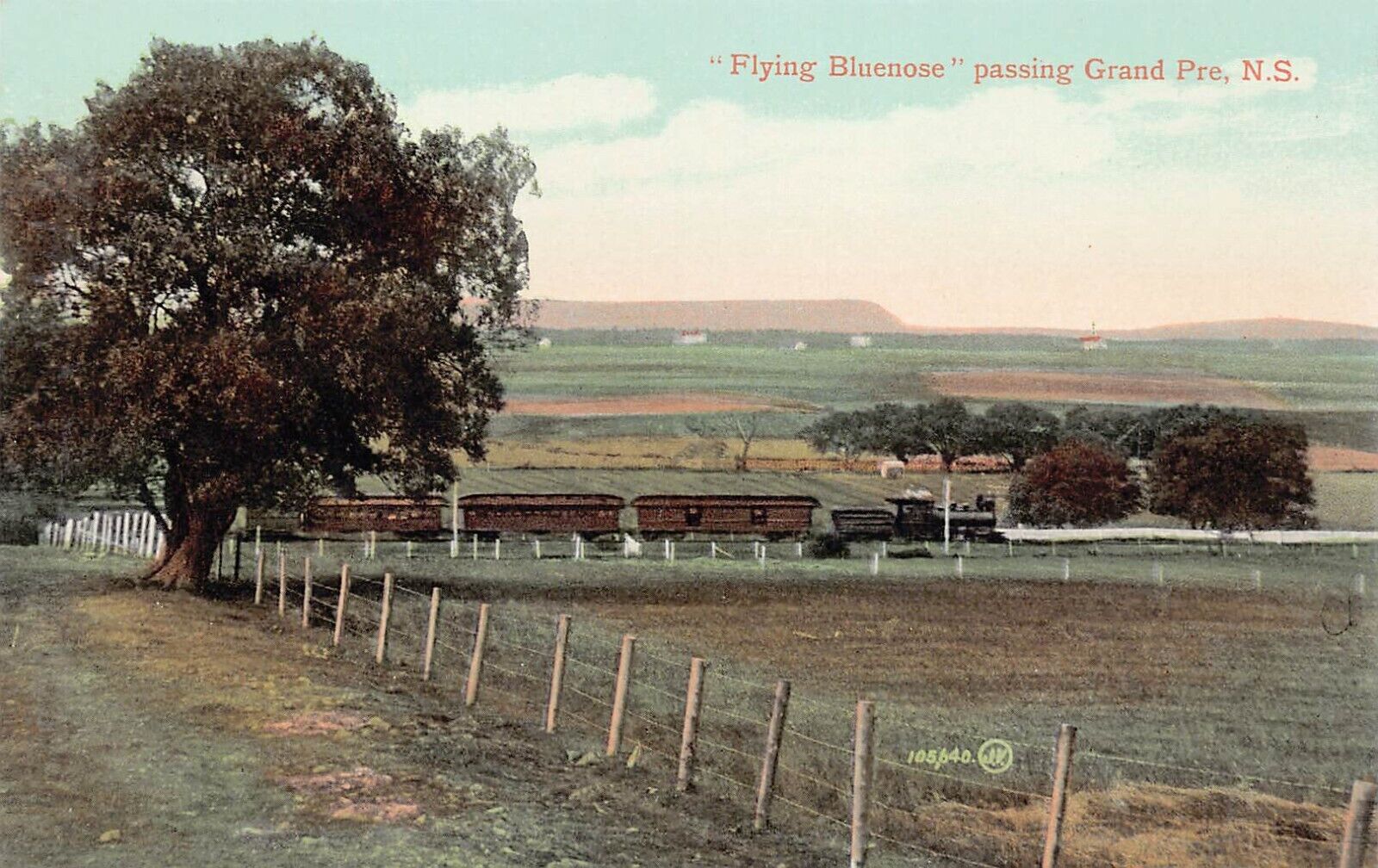 Grand Pre NS Flying Bluenose Train Railroad Annapolis Valley Vtg Postcard C40