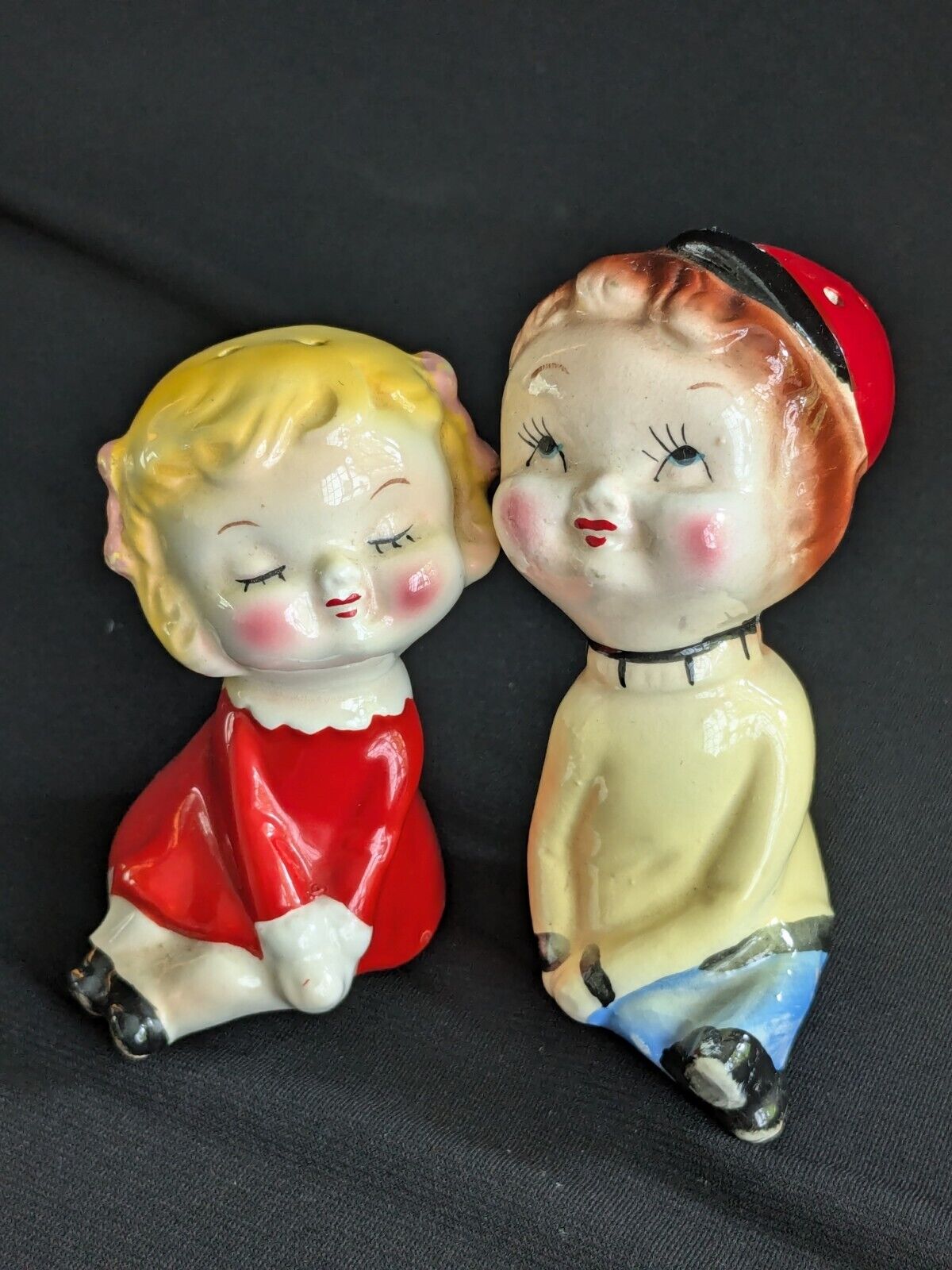 Relco Courting Couple Salt & Pepper Shakers 1930's  RARE Kitsch