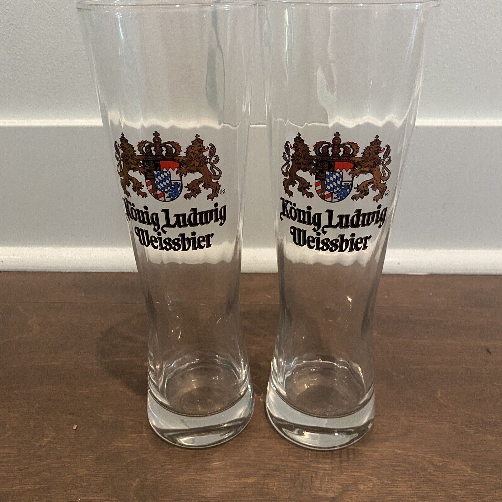 Konig Ludwig Weissbier .5L Beer Glasses 9.5\