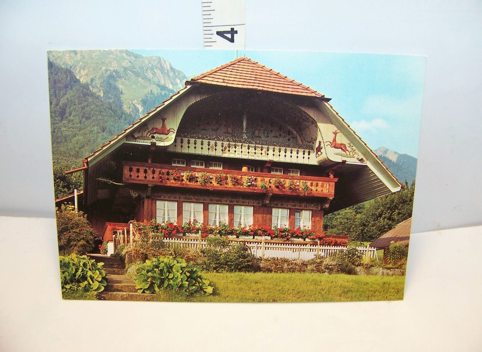 Postcard Beautiful House in Switzerland,landscape,porch,design   A-1
