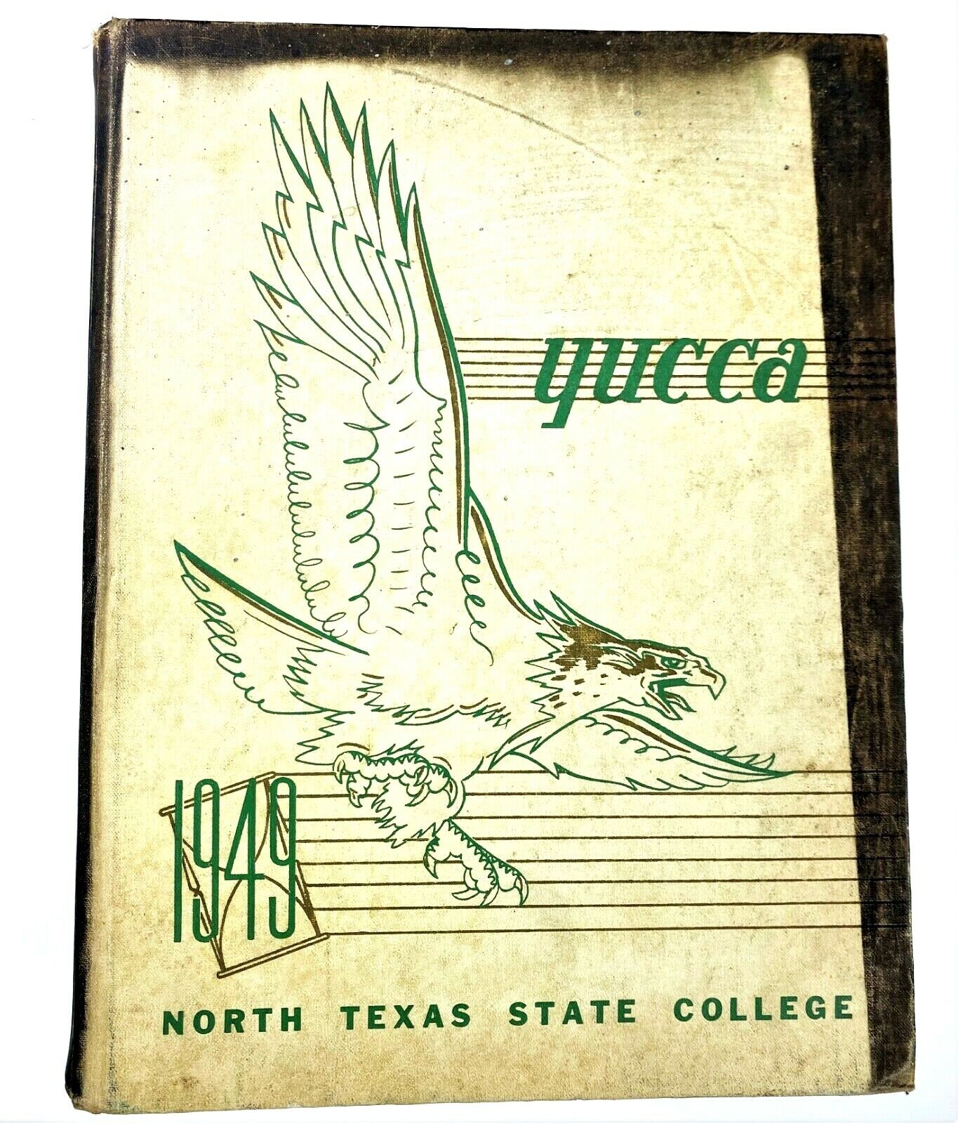 1949 North Texas State Yearbook Yucca Vol 42 TX  Scrappy Eagle Mid Century