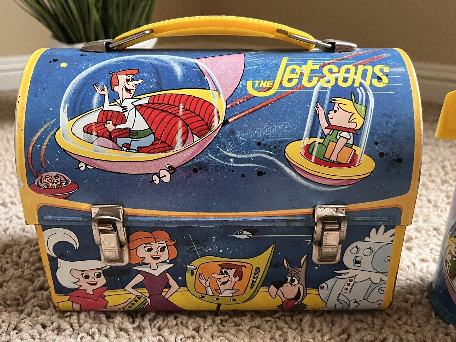 1963 Jetsons lunchbox vintage bright colors with hard to find thermos 