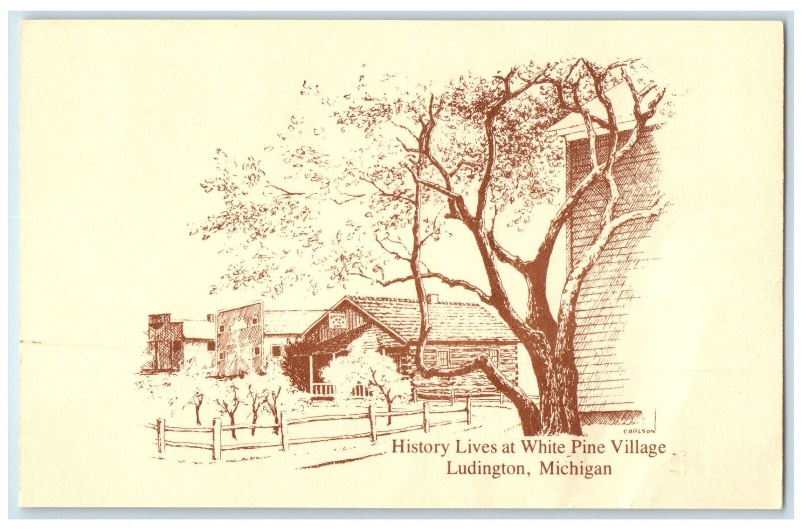 c1970's History Lives At White Pine Village Ludington Michigan MI Postcard
