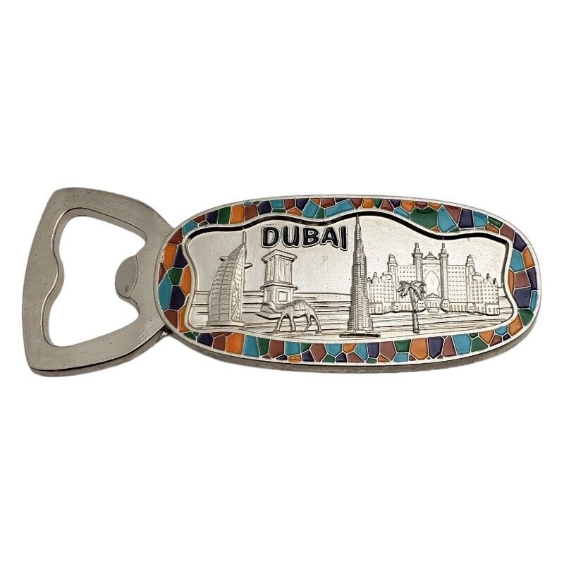 Dubai UAE Fridge Magnet Souvenir Travel Tourist Gift Magnetic Bottle Beer Opener
